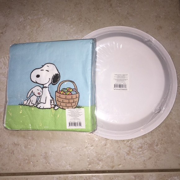 Peanuts Party Supplies Peanuts Snoopy Woodstock Easter Plates